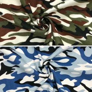 Camouflage Needlecord Fabric