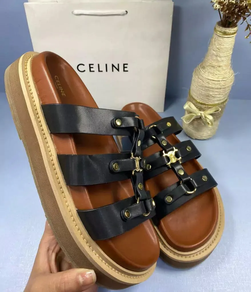 Celine Slides Tippi in Calfskin