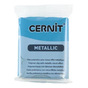 Cernit Metallic Polymer Clay - Turquoise 2oz (56g) block