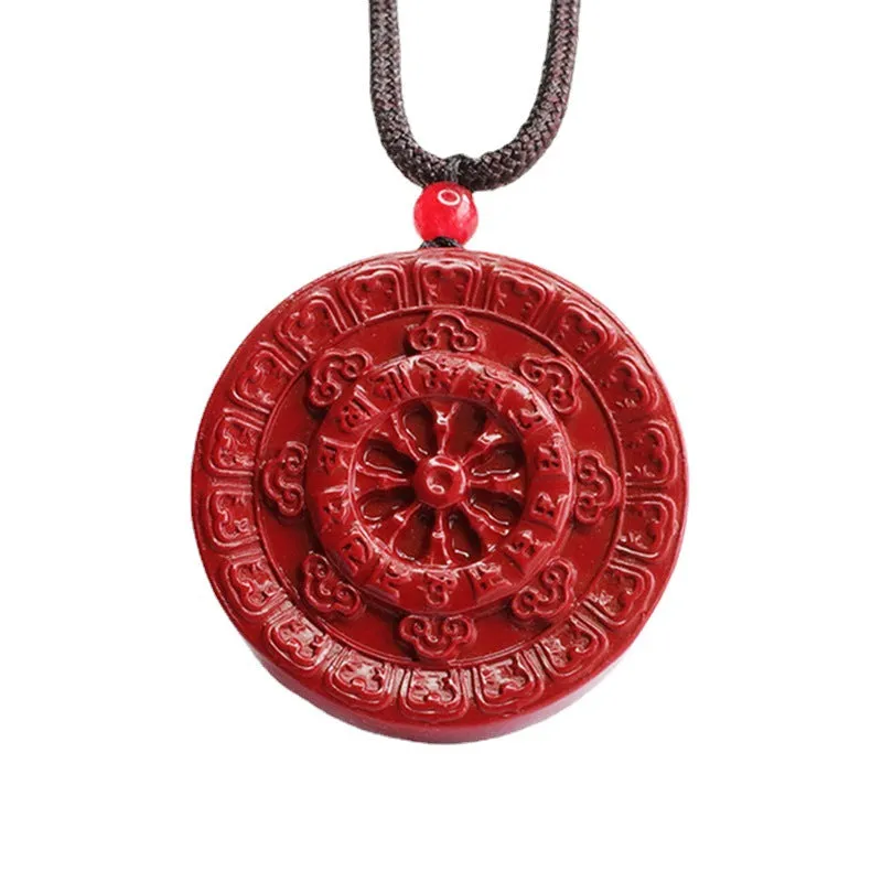 Cinnabar Pendant Pingan Auspicious Brand Pendant