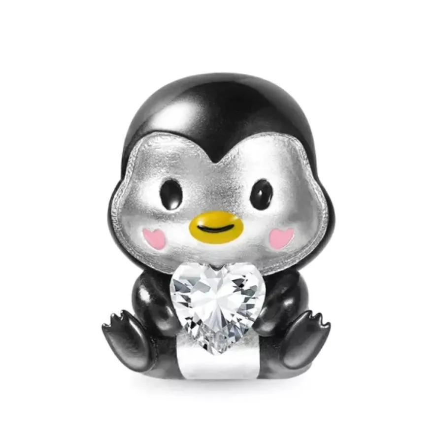 Cute Penguin Charm - 925 Sterling Silver