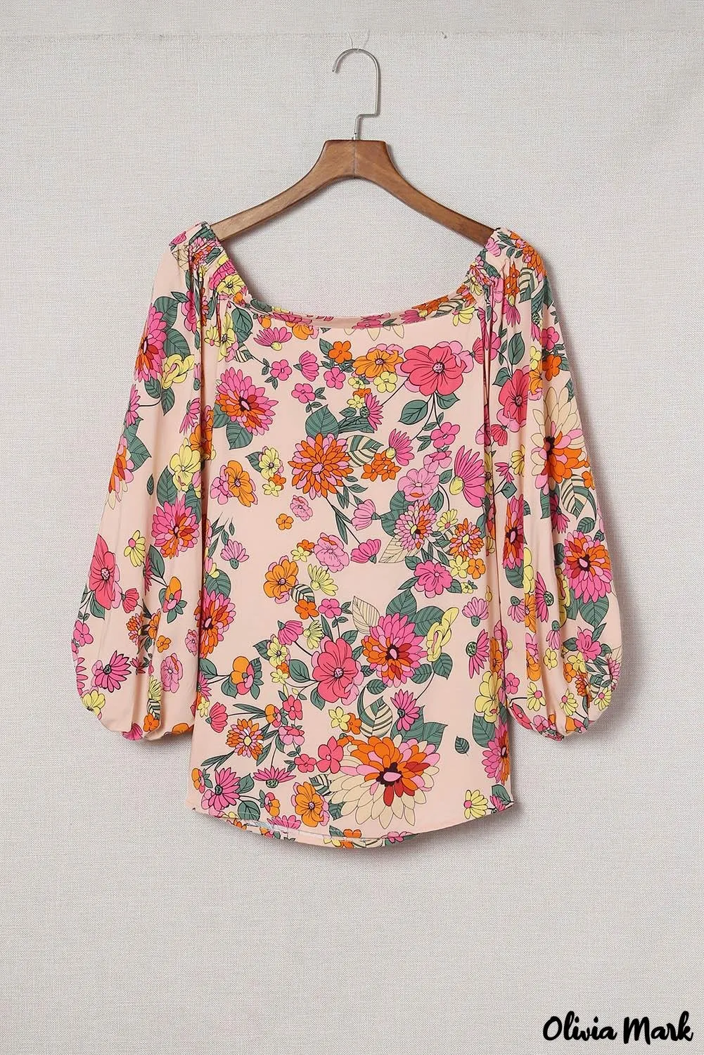 Deanwangkt - White off-the-shoulder top with watercolor flowers