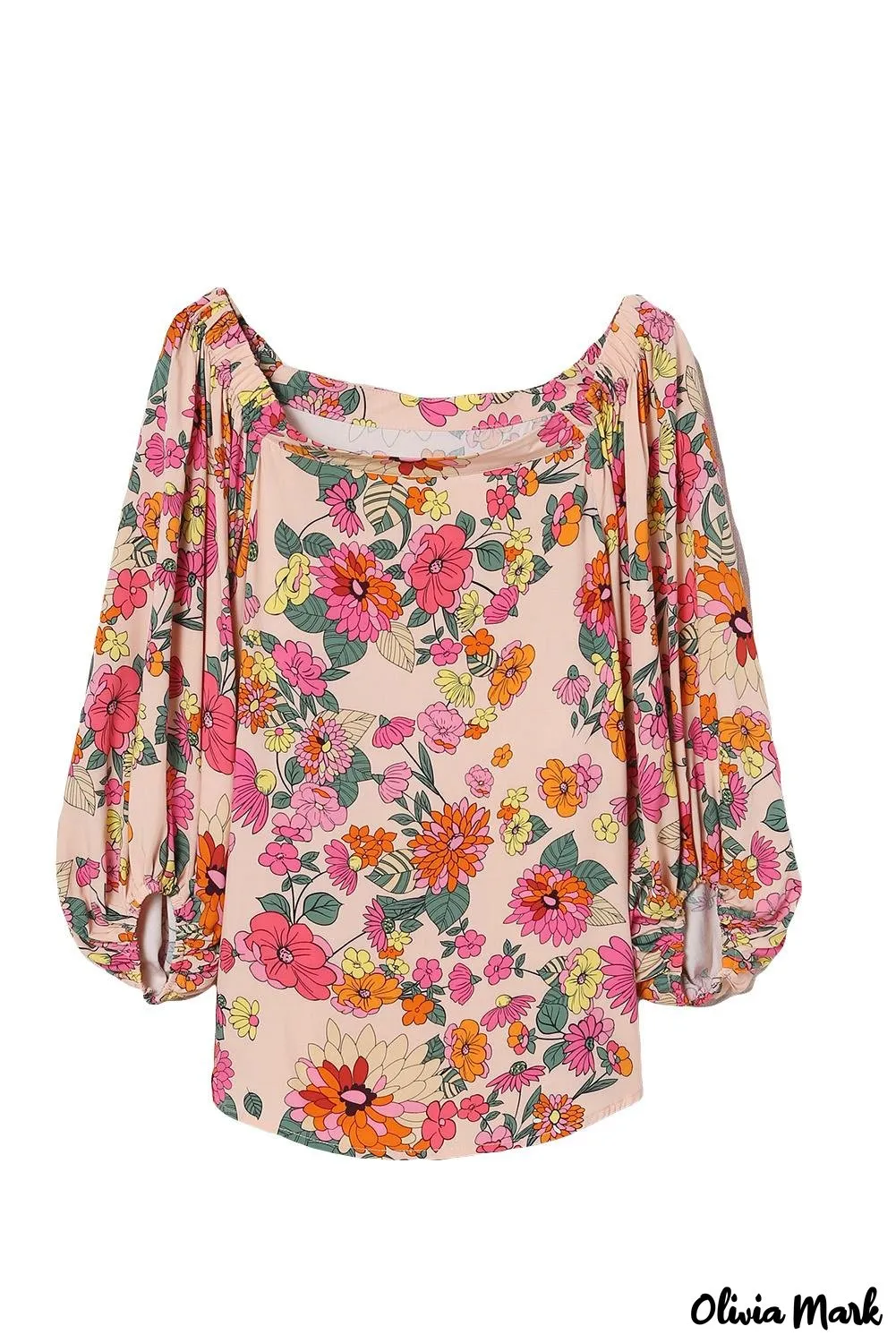 Deanwangkt - White off-the-shoulder top with watercolor flowers