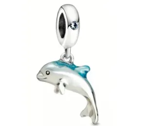 Dolphin Charm - 925 Sterling Silver