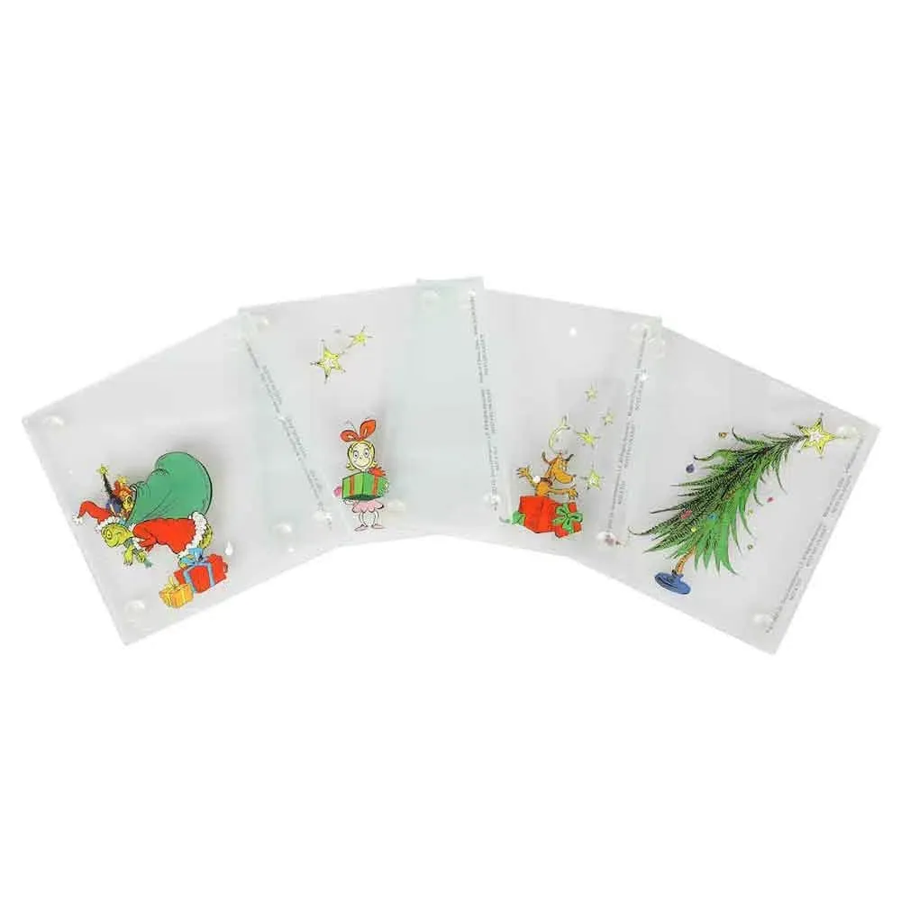 Dr. Seuss: The Grinch - Christmas Stacking Coaster Set (Glass) - Bioworld