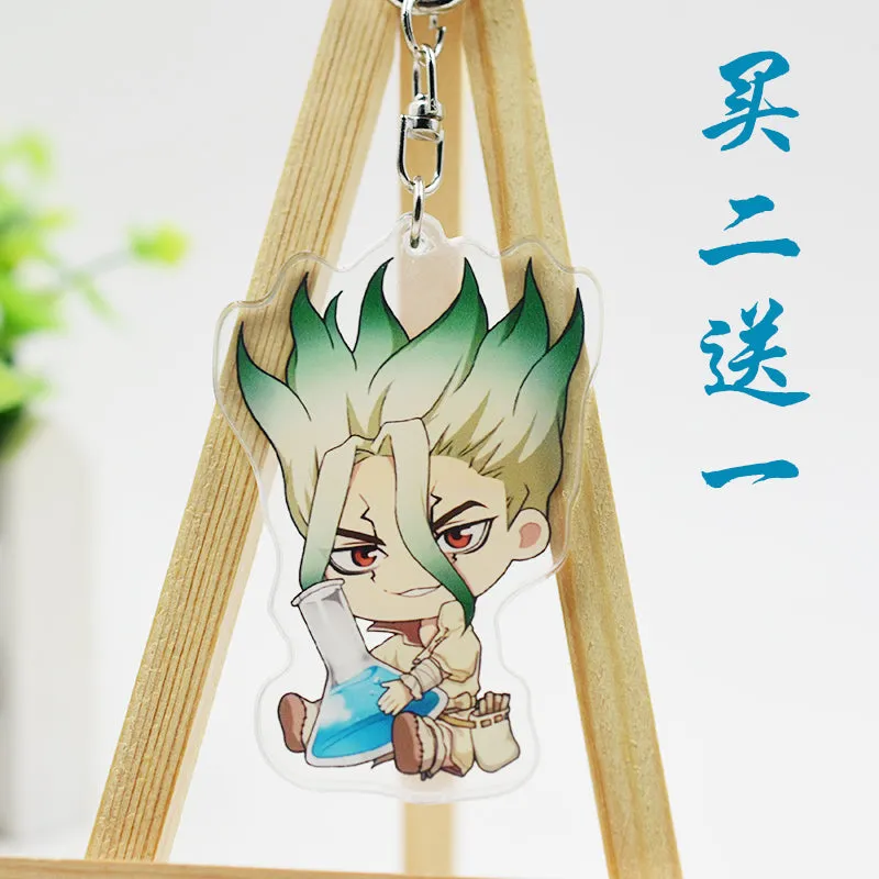 DR STONE Character Style Acrylic Keychains