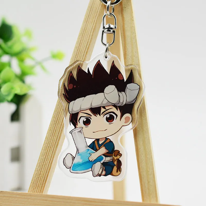 DR STONE Character Style Acrylic Keychains