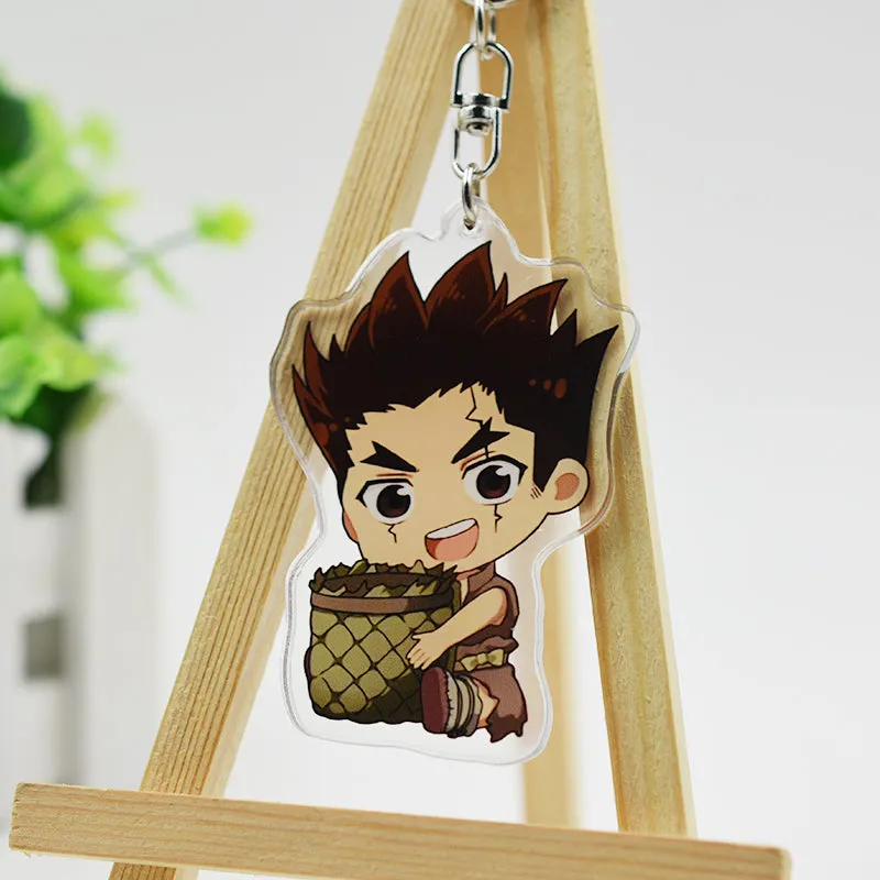 DR STONE Character Style Acrylic Keychains