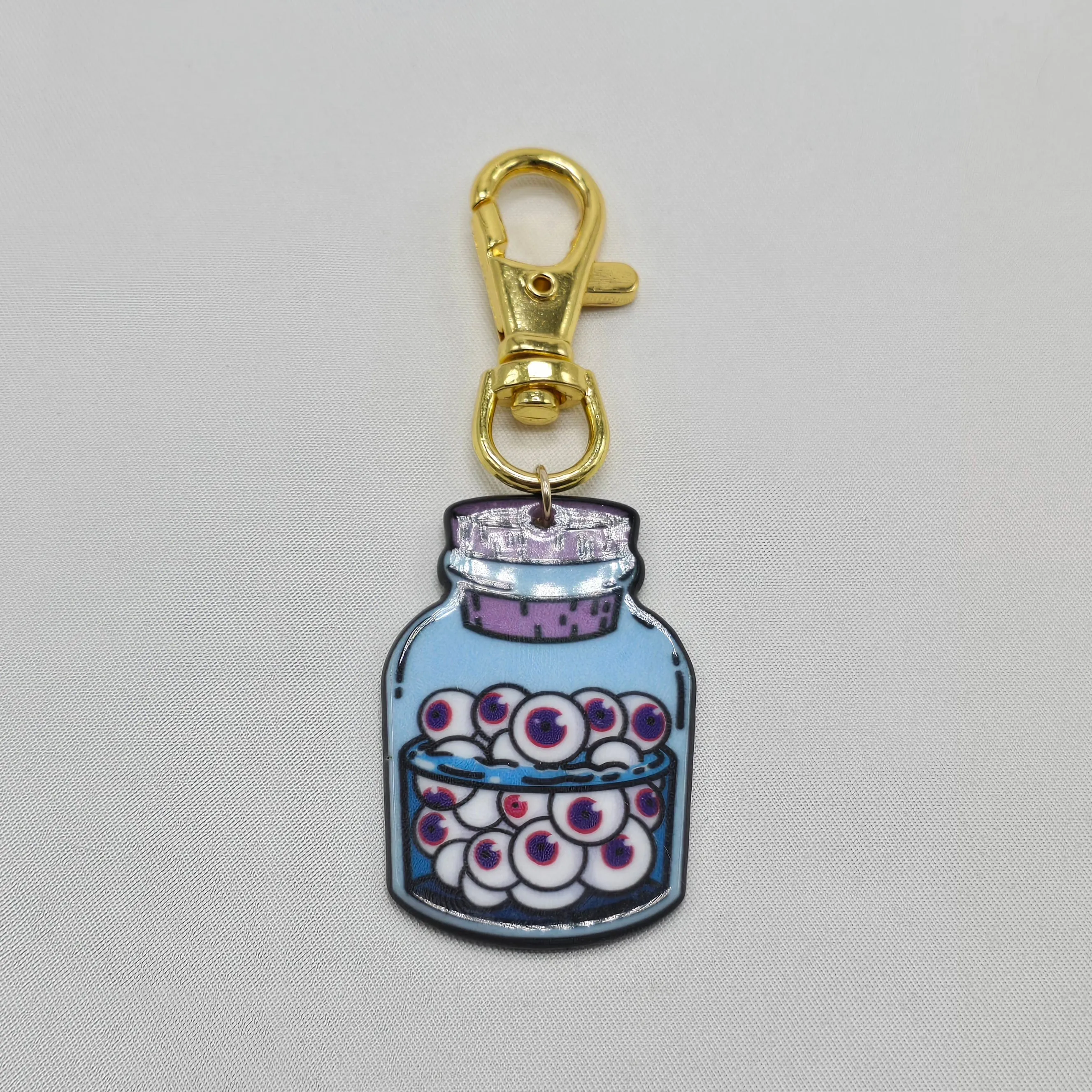 Eyeballs in a Jar Keychain