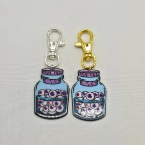 Eyeballs in a Jar Keychain