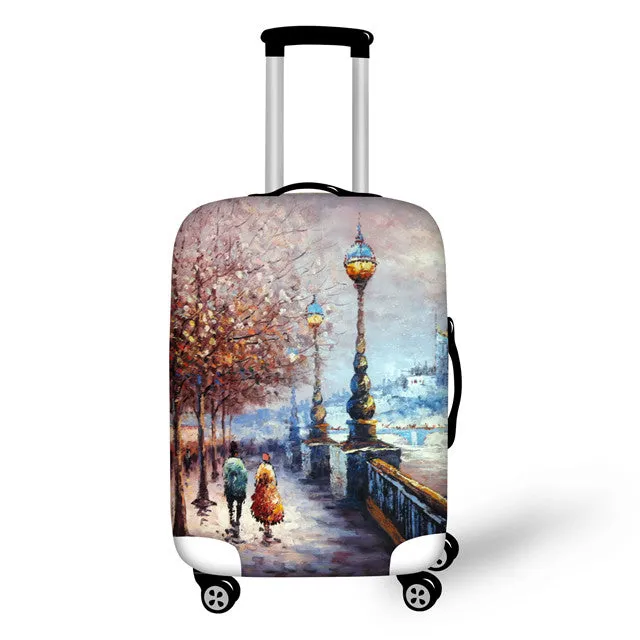 FORUDESIGNS Case Cover Scenery Elastic Travel Accessories for 18-30 inch Suitcase Luggage Protect Cover Fashion Suitcase Covers