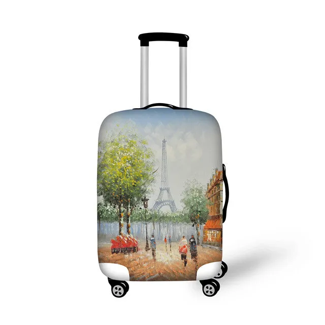 FORUDESIGNS Case Cover Scenery Elastic Travel Accessories for 18-30 inch Suitcase Luggage Protect Cover Fashion Suitcase Covers