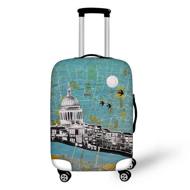 FORUDESIGNS Case Cover Scenery Elastic Travel Accessories for 18-30 inch Suitcase Luggage Protect Cover Fashion Suitcase Covers