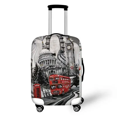 FORUDESIGNS Case Cover Scenery Elastic Travel Accessories for 18-30 inch Suitcase Luggage Protect Cover Fashion Suitcase Covers