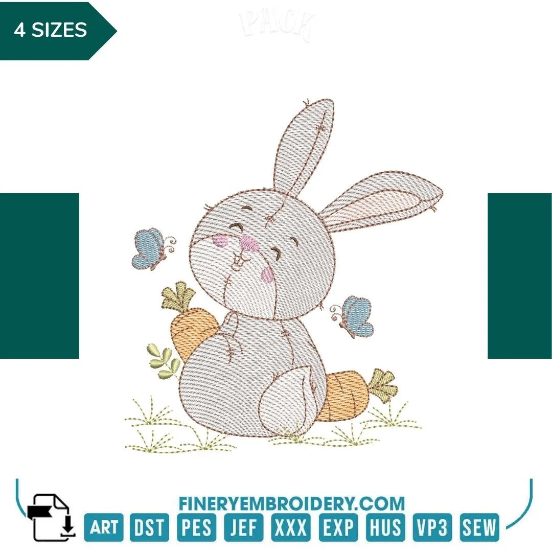 Funny Rabbit Pack 7 designs - Embroidery designs