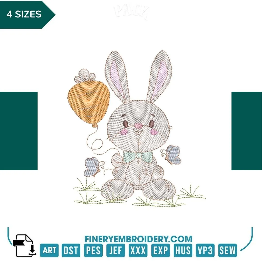 Funny Rabbit Pack 7 designs - Embroidery designs