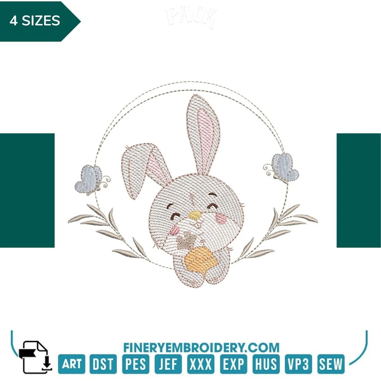 Funny Rabbit Pack 7 designs - Embroidery designs