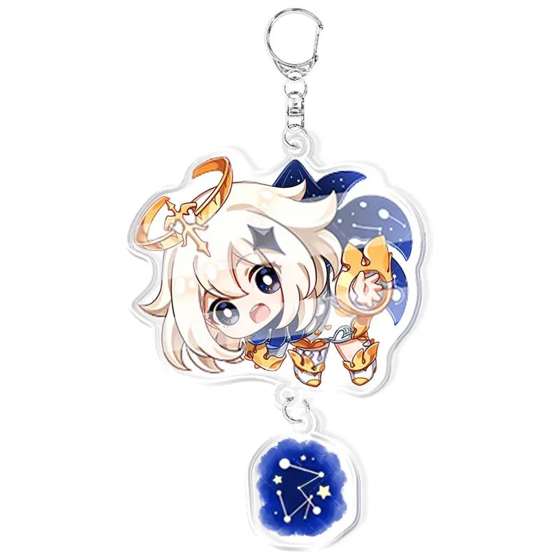 Genshin Impact Character w/ Charm Acrylic Keychain