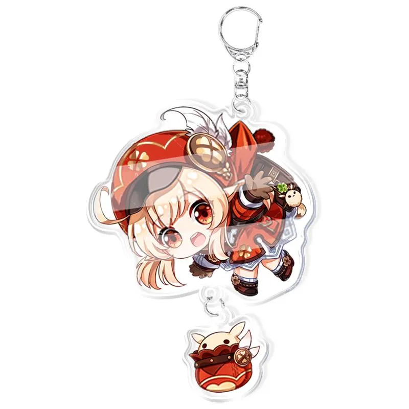 Genshin Impact Character w/ Charm Acrylic Keychain