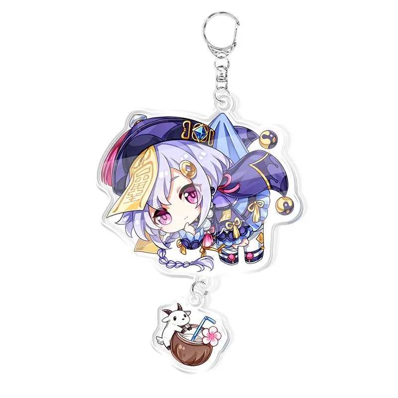 Genshin Impact Character w/ Charm Acrylic Keychain