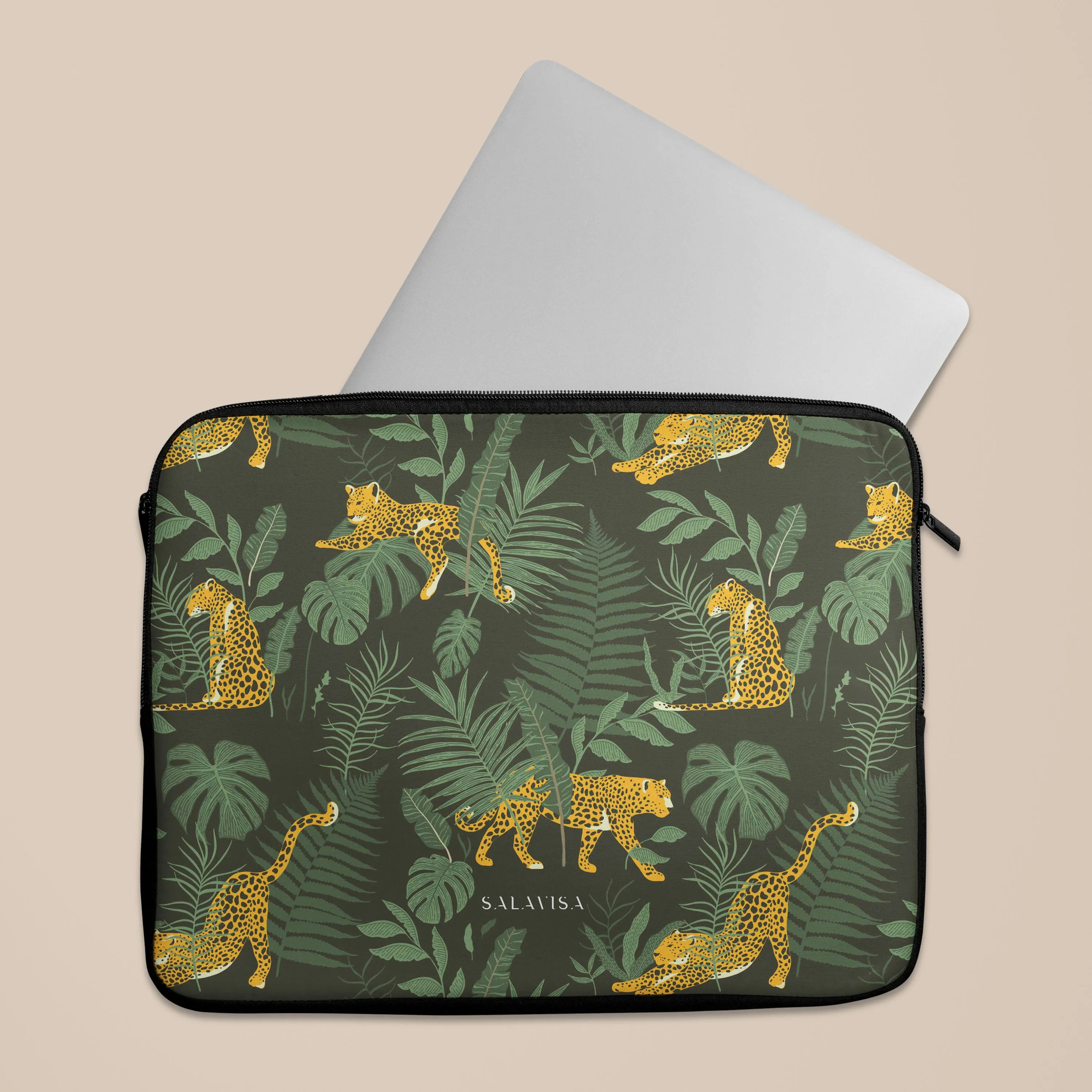 Green Cheetah Laptop Sleeve