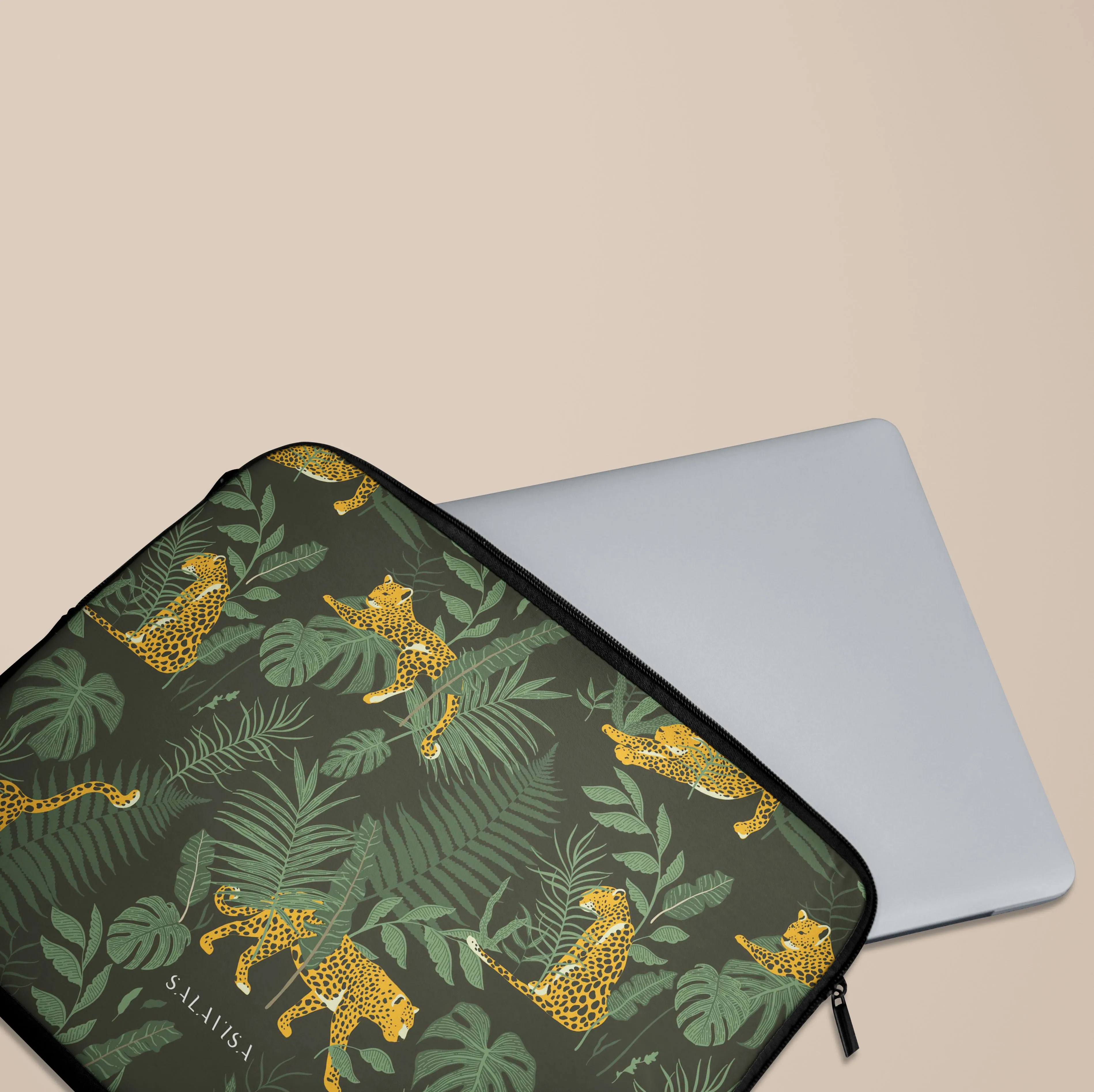 Green Cheetah Laptop Sleeve