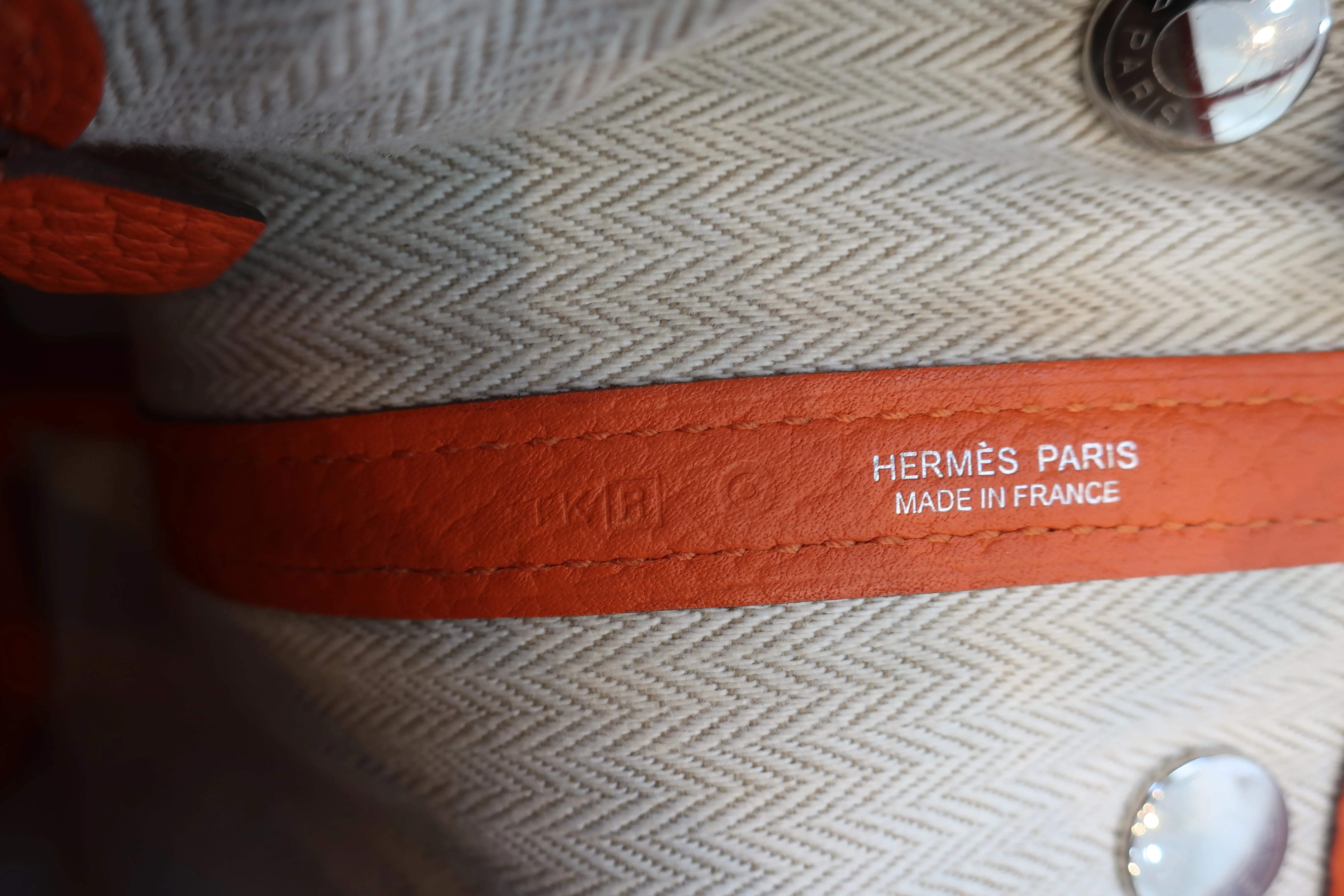 HERMES／エルメス ガーデンパーティTPM カントリー フー □R刻印 トートバッグ 600090034