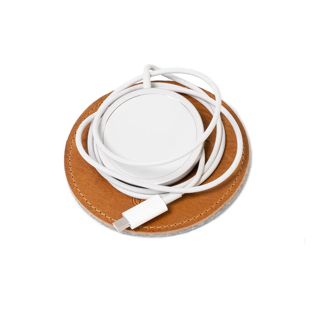 Leather cord organizer for Apple's MagSafe Charger - The Moon