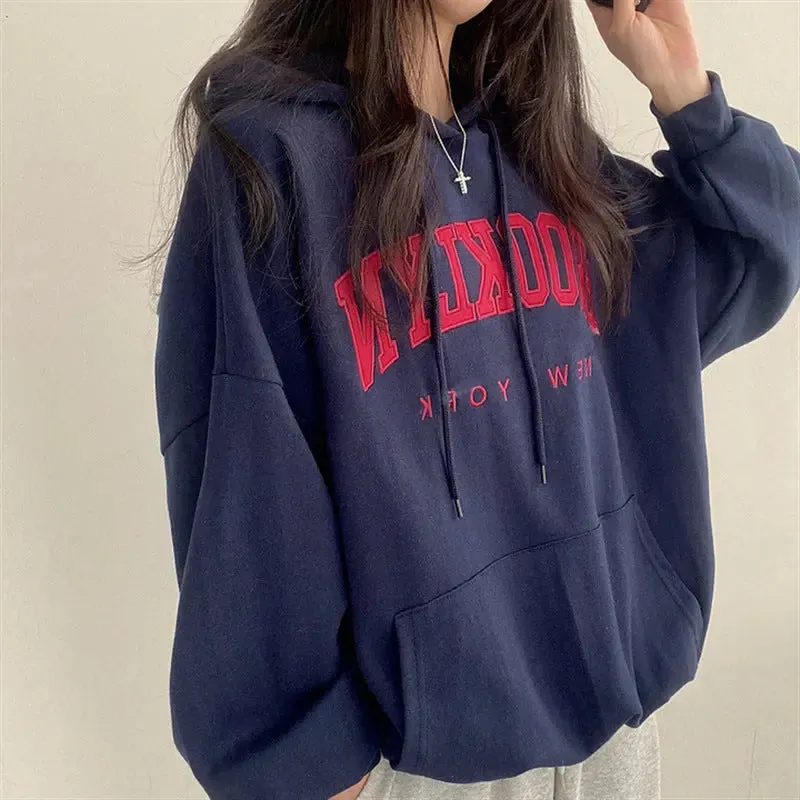 Letter Printed Female Hoodie