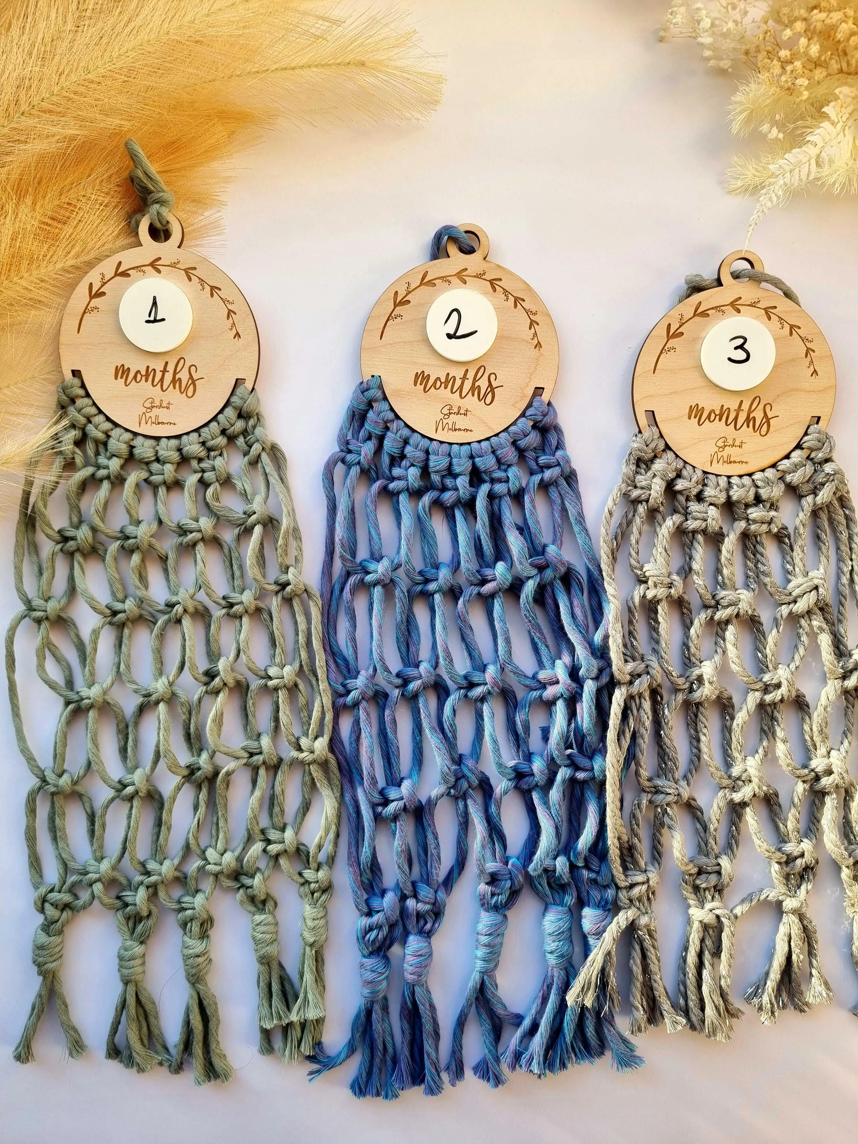 Macrame Milestone Wall Hanging | Unique Designs of Macrame