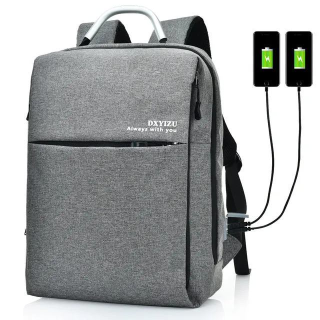 Man Laptop Backpack School Bag For Notebook Business Laptop Computer Bag with USB Charger New Travel Shoulder Bag For Women