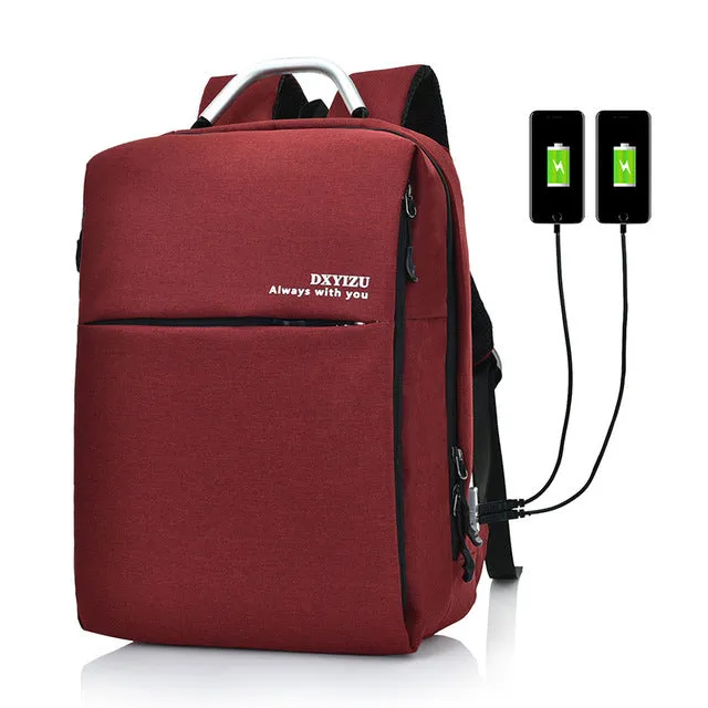 Man Laptop Backpack School Bag For Notebook Business Laptop Computer Bag with USB Charger New Travel Shoulder Bag For Women