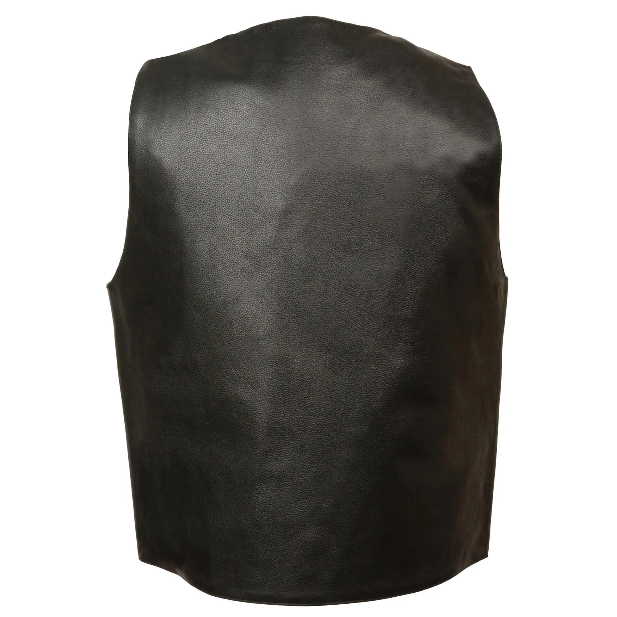 Men’s Black Plain Side Vest w/ Buffalo Snaps