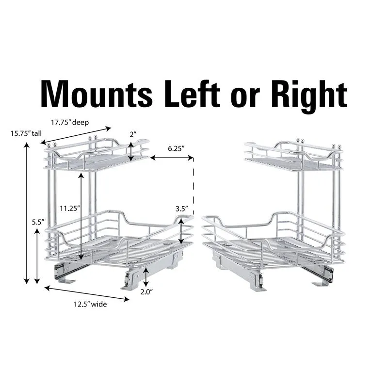 Moose 2 Tier Under Sink Shelf Sliding Drawer