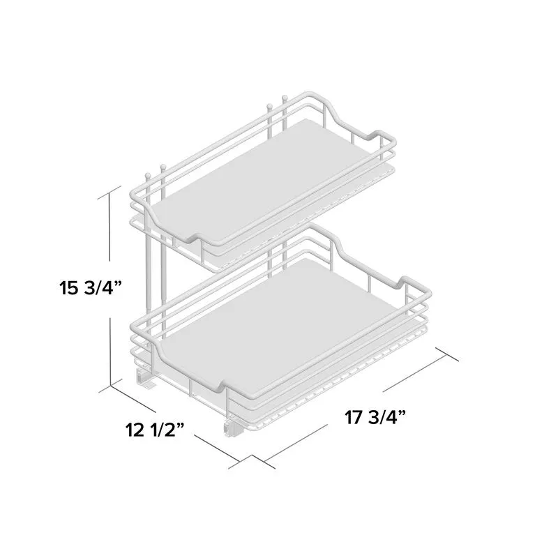 Moose 2 Tier Under Sink Shelf Sliding Drawer