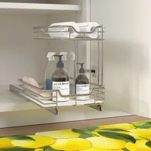 Moose 2 Tier Under Sink Shelf Sliding Drawer