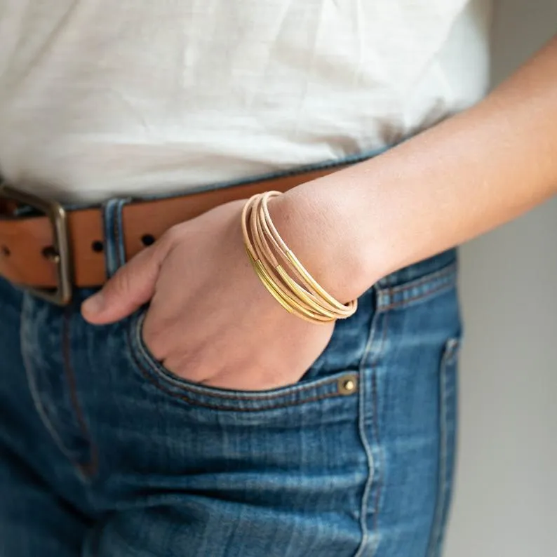 Natural leather bracelet-WS