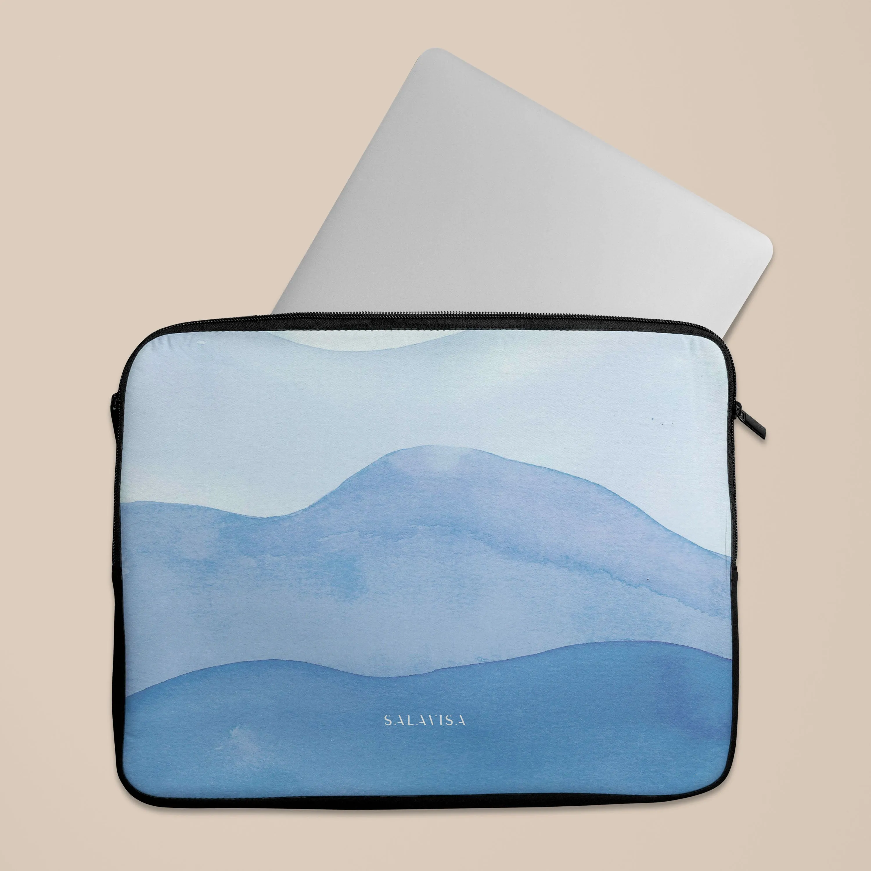 Ocean Blue Watercolor Laptop Sleeve