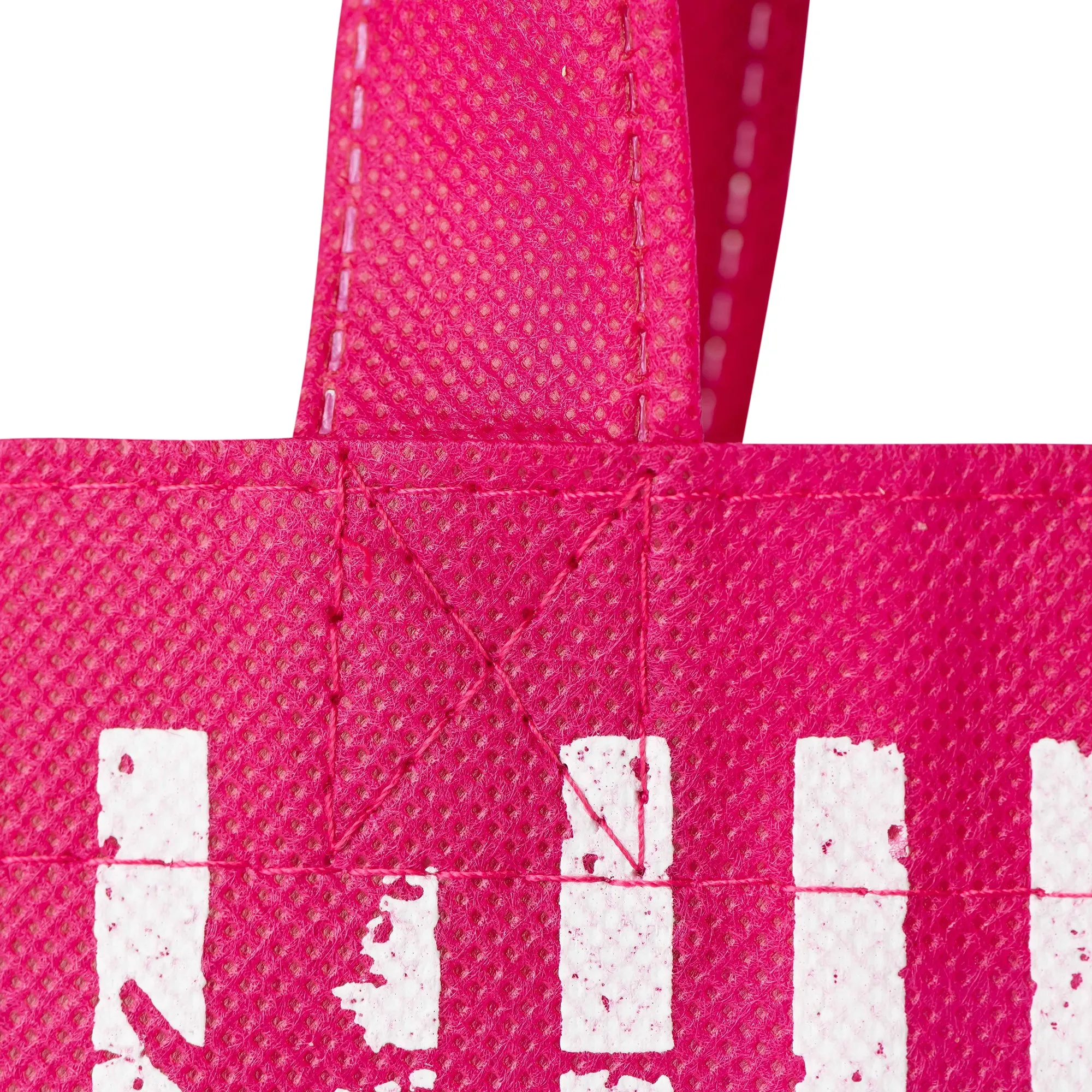 Pink Eco Tote Bag - Psalm 118:1 "His Love Endures Forever"