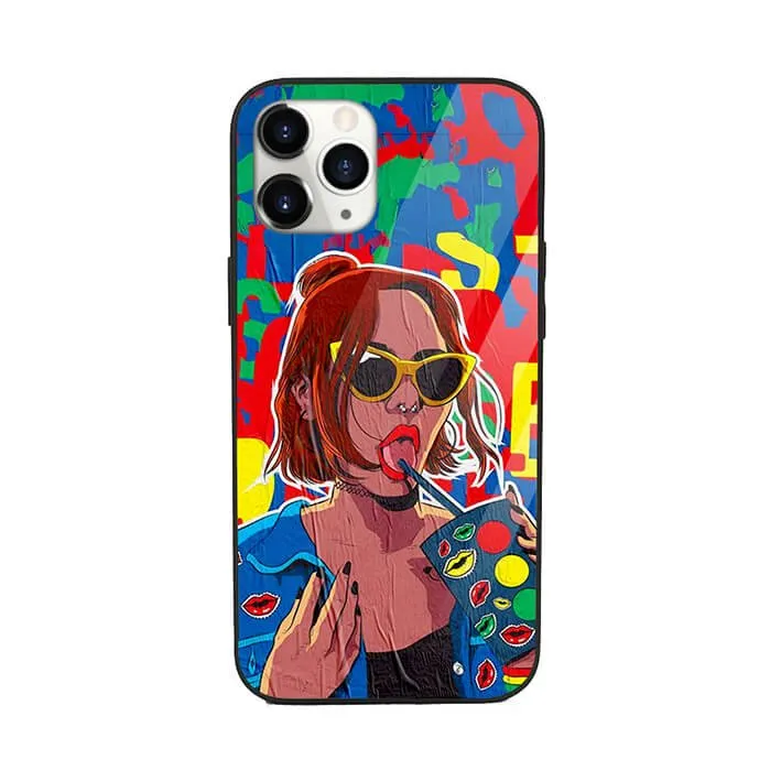 Pop Art Glass Phone Cover #103