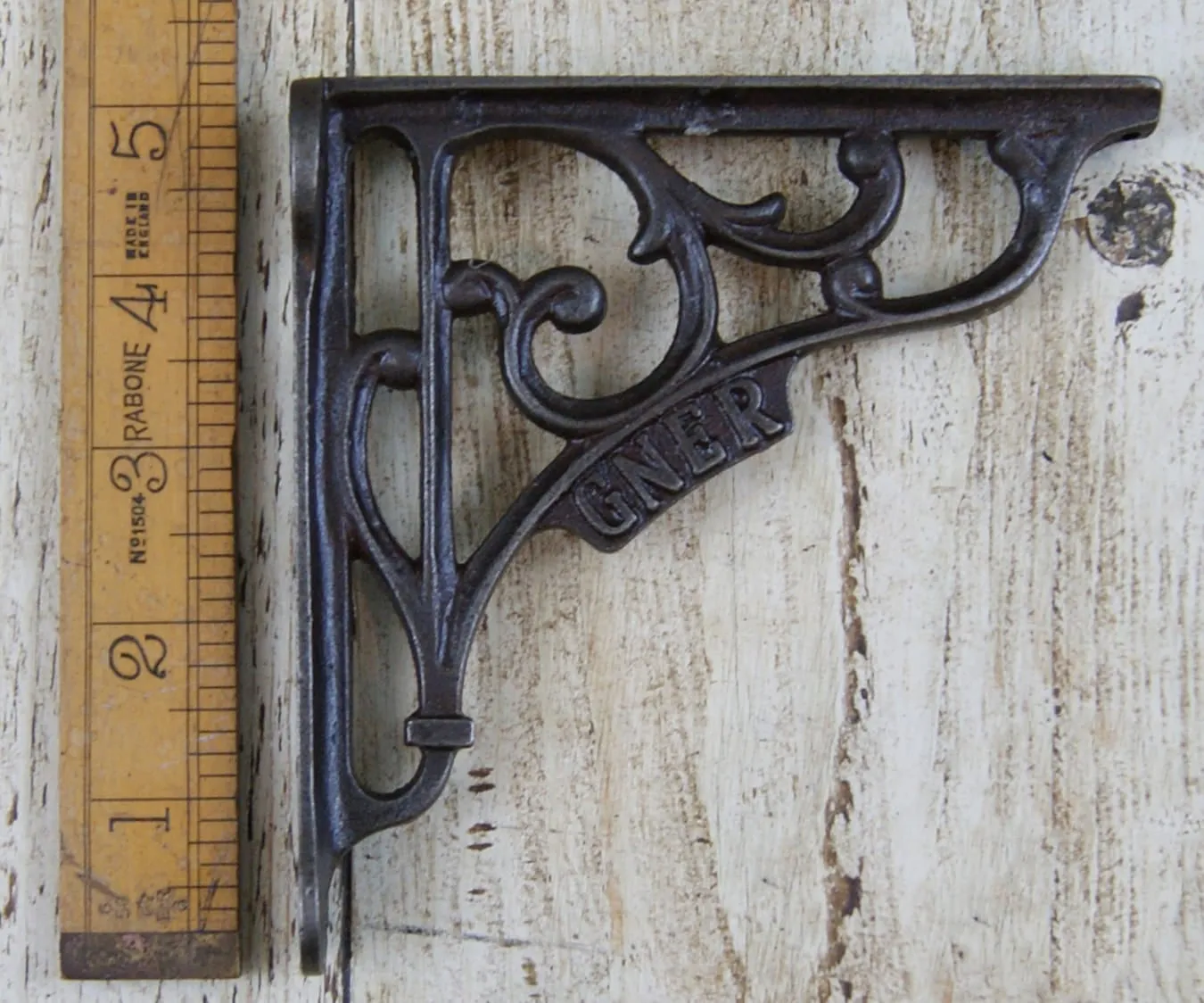 Shelf Bracket GNER Cast Antique Iron 5″ x 5″