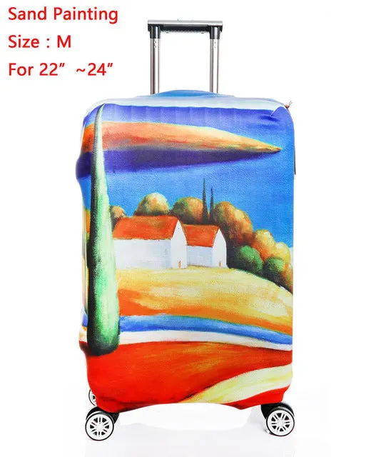 SINOKAL Travel Luggage Suitcase Protector Cover Dustproof 20" 24" 26" 30" Luggage Covers Apply to 18"~32" Traveling Cases