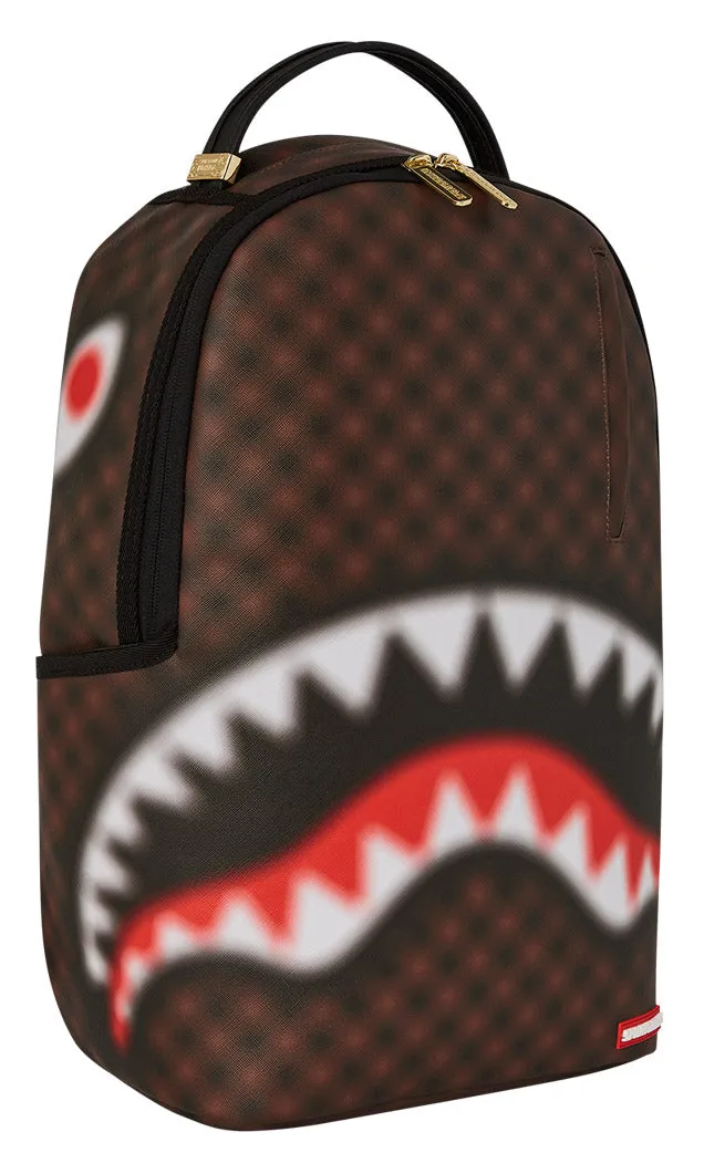 Sprayground Shark in Paris Blur Effect In Brown Check