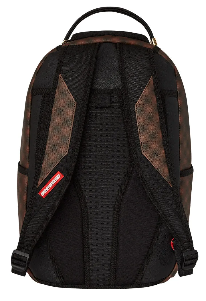 Sprayground Shark in Paris Blur Effect In Brown Check