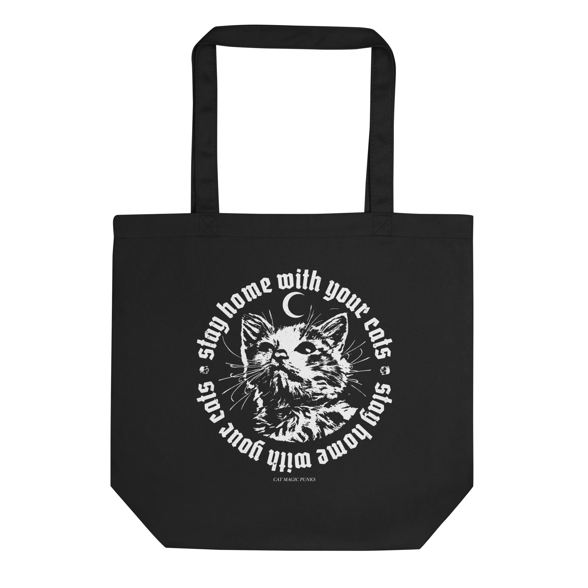 Stay Home With Your Cats Eco Tote Bag