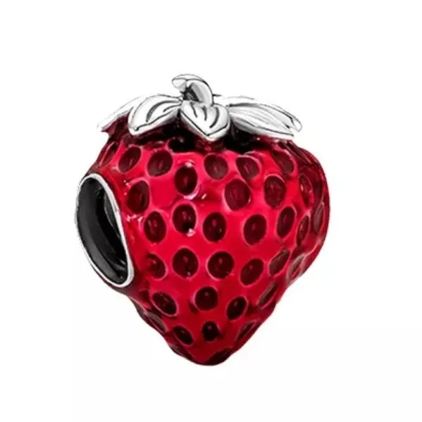 Strawberry Charm - 925 Sterling Silver