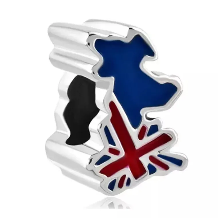 UK Charm - 925 Sterling Silver