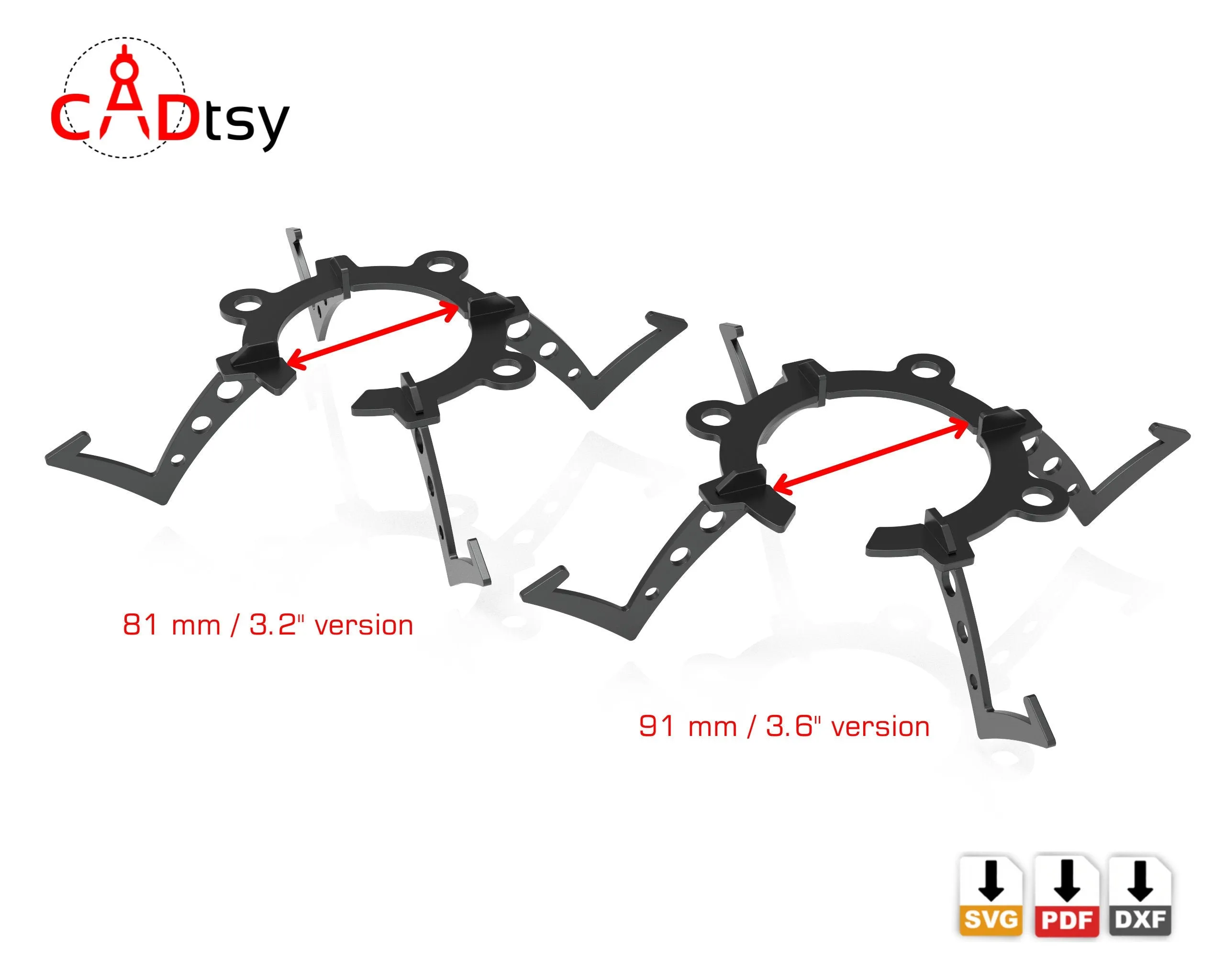 Welding Bottle Tank Hooks CNC Plasma / Laser Cutting DXF / SVG Files