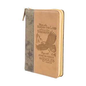 Zippered Journal - Brown Wings Of Eagles