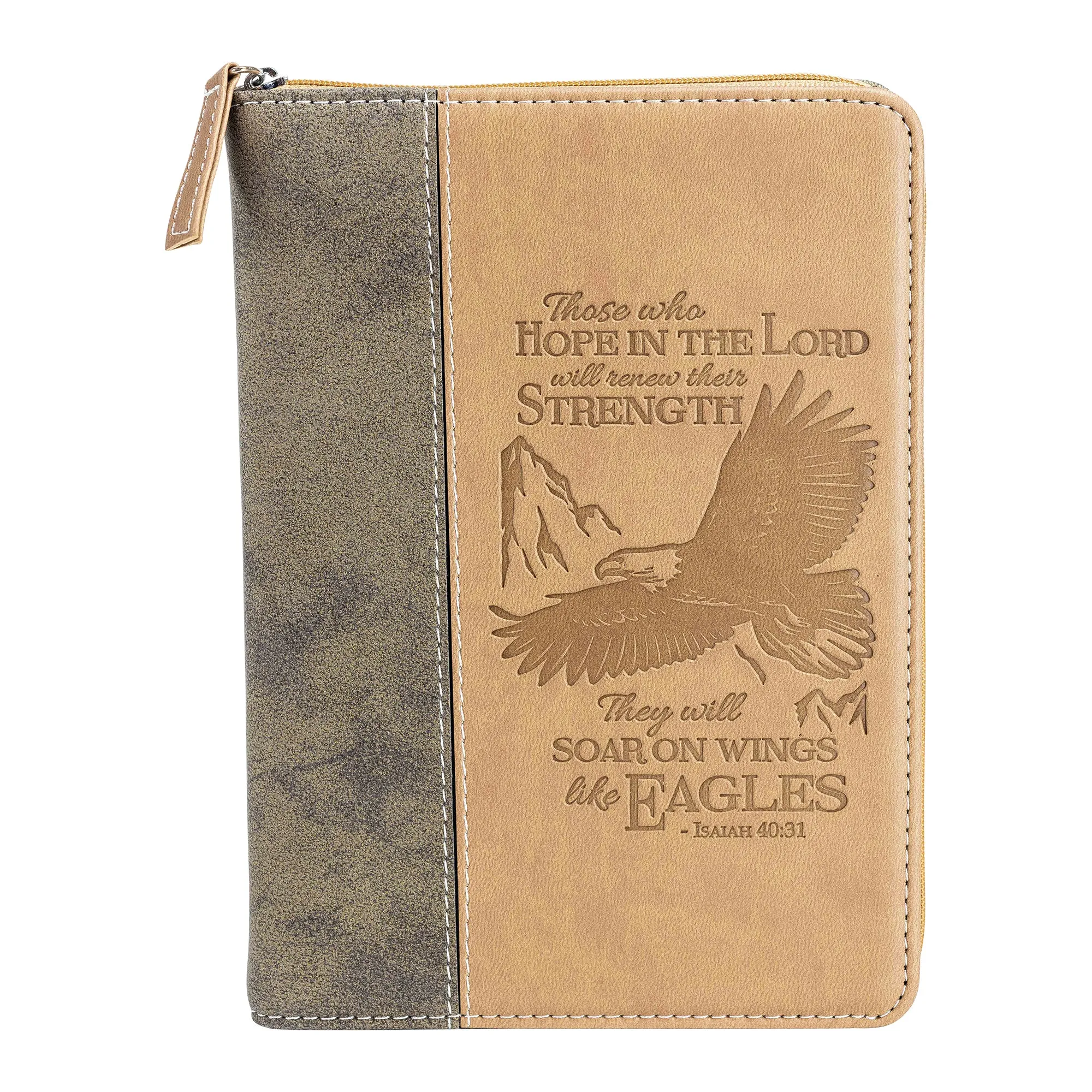 Zippered Journal - Brown Wings Of Eagles